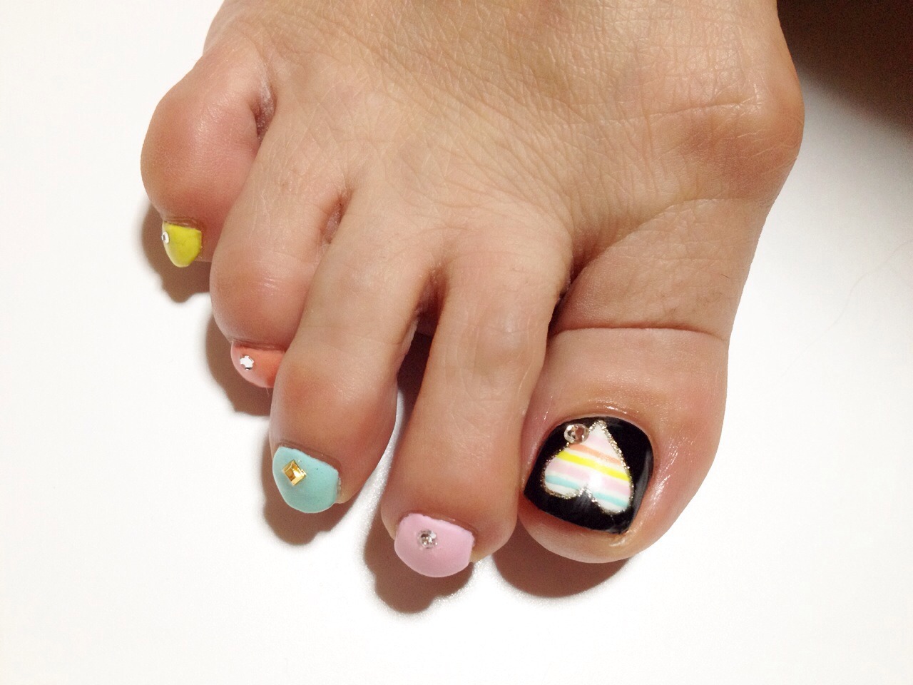 S様♡ハートボーダーネイル S様♡ハートボーダーネイル