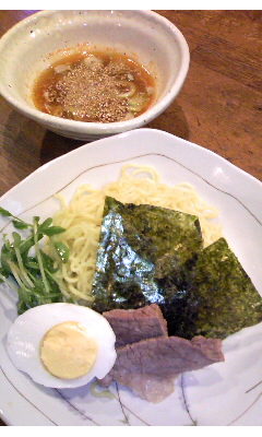 自作 味噌豚骨つけ麺(ふらいぱん)