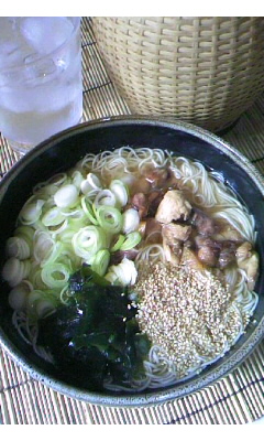 自作 にゅうめん(マルトモ だしパック)