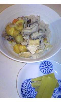 吹き寄せご飯(秋の味覚)