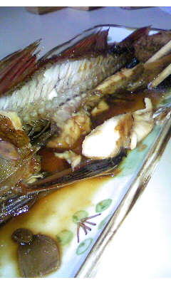 ほうぼうの煮付けと大根の味噌漬け(酒の肴)