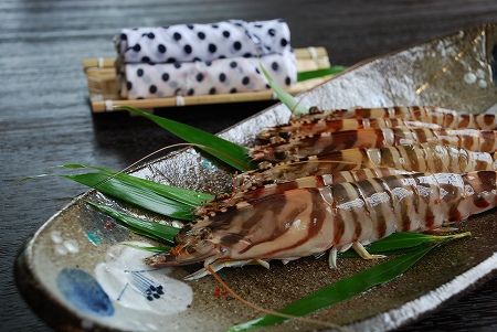 東国東郡姫島村 「ペンション野路菊で新鮮車エビ」