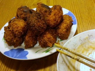 三角形のカキフライ(*^^)当るも八卦みると絶景されど強敵