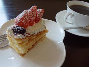 マロンカフェさんのケーキセット