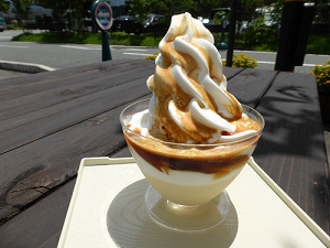 道の駅のパフェ