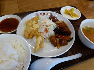 大阪王将さんでランチパスポートランチ
