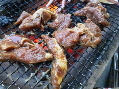 ジンギスカンを炒める