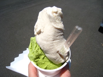 原尻の滝とジェラート