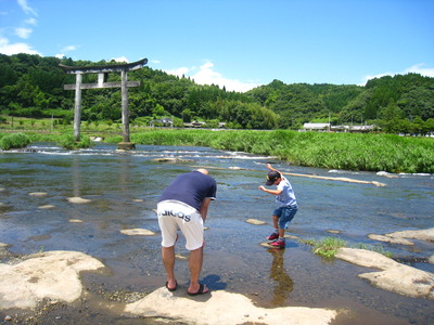 原尻の滝とジェラート