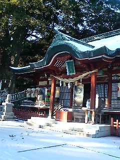 雪の朝見神社