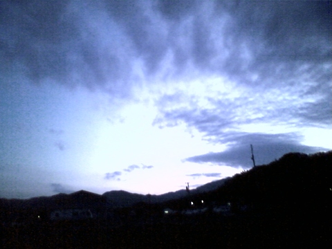 劇的な夕焼け