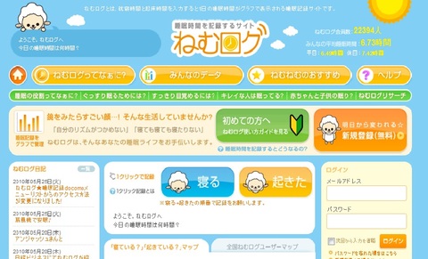 ねむログ画面