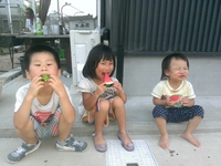 2013年　8月　みんなですいか 2013/09/01 12:41:37