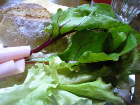 野菜のある朝食。