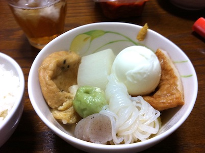 27センチのゆきひらにおでん。