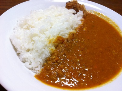 ハンディーブレンダーでカレー。
