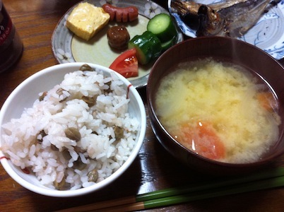 ツタンカーメンの豆ごはん。