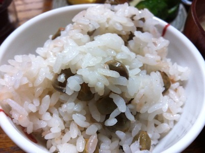 ツタンカーメンの豆ごはん。