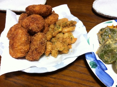 安請け合いした揚げ物。