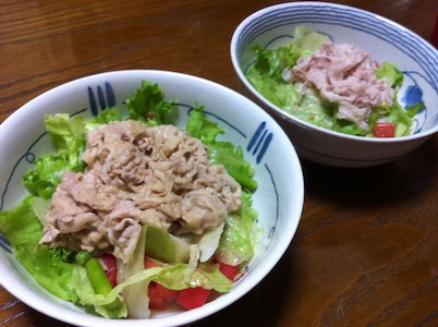ごまだれとポン酢。