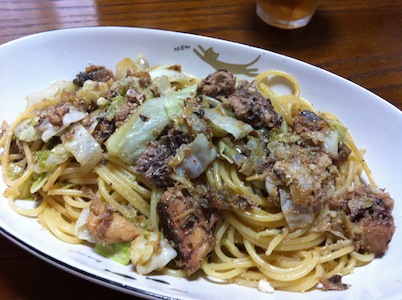 缶詰料理。