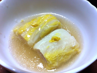 白菜と豚バラの重ね蒸し。