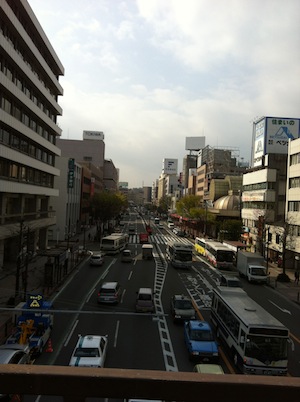 昭和町の陸橋。