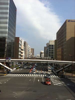 昭和町の陸橋。