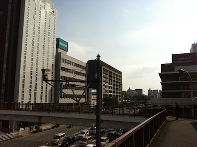 昭和町の陸橋。