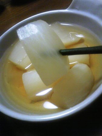 さっそく、かぶの煮物。