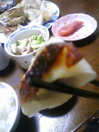 ラストディナーは餃子。