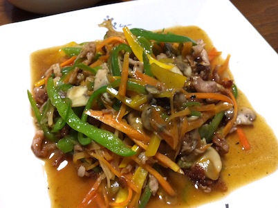 夏野菜のチンジャオロース。