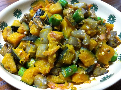 イタリア野菜と蒲江の魚。