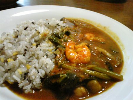 みんなお疲れ気味。カレーでも食べて元気を出そう。