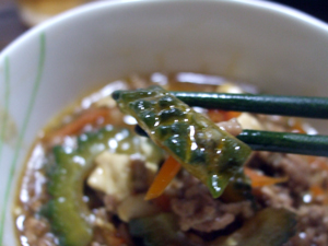 ゴーヤ料理決定版か!マーボゴーヤ。