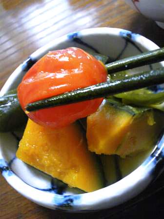 夏野菜の煮物。