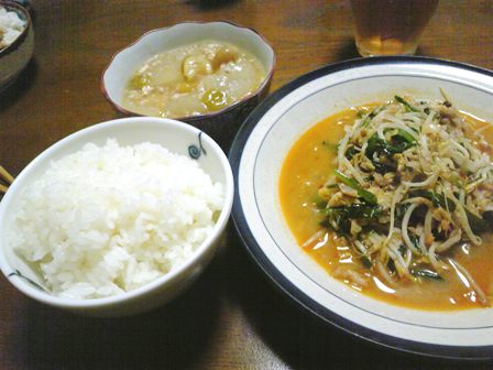 冬瓜、そぼろあんかけ。ギンナン入り。