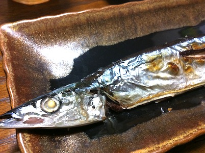 サンマが焼けた。