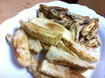 白菜とベーコンの重ね蒸し煮、酒粕入り。