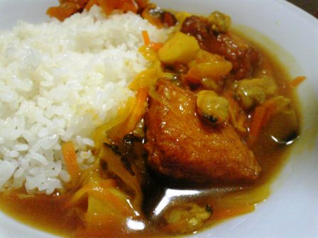 シーフードカレーですが…