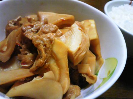 たけのこ、その3。中華風ピリ辛煮。