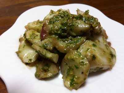しそとバジルのジェノベーゼ風。