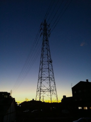 夕暮れ鉄塔。