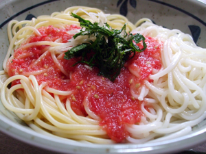 トマトそうめん、二種盛り