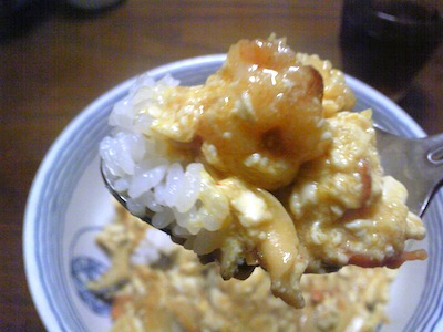 ふわとろエビ入り麻婆豆腐