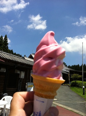 阿蘇までお迎え。