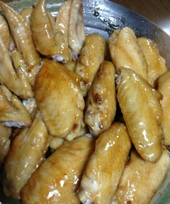 鶏手羽先の甘辛煮♪