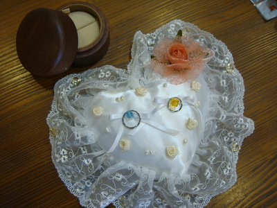 憧れのリングピローを作りましたよ~☆ 憧れのリングピローを作りましたよ~☆