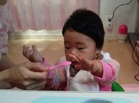 初めての離乳食( ω )