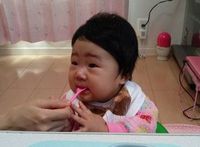 初めての離乳食( ω )